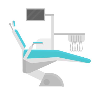 Diş sandalye klinik vektör çizim.