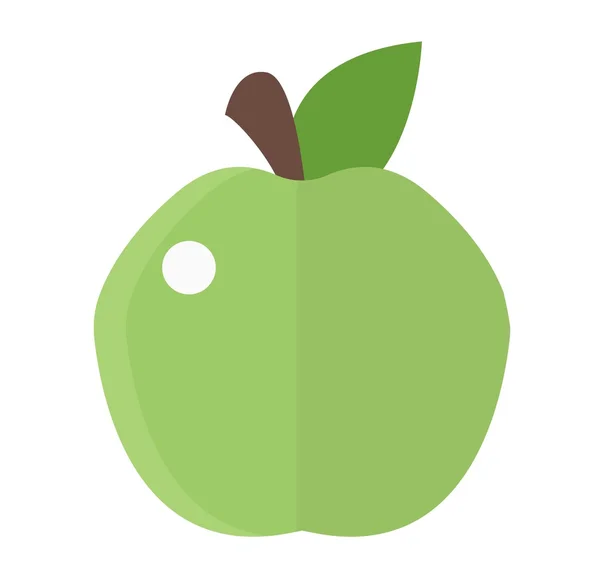 ไอคอนแอปเปิ้ลสีเขียวสด — ภาพเวกเตอร์สต็อก