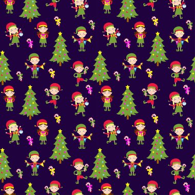 Elf yardımcıları illüstrasyon vektör