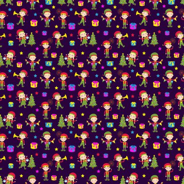 Elf yardımcıları illüstrasyon vektör