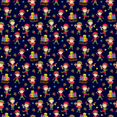 Elf yardımcıları illüstrasyon vektör