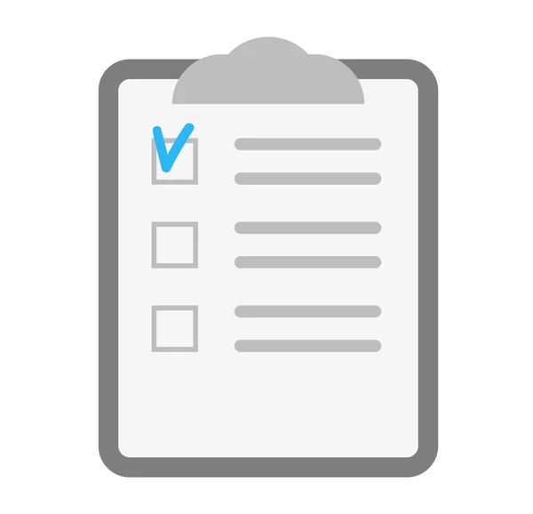 Vetor de teste de lista de verificação de documento de caderno —  Vetores de Stock