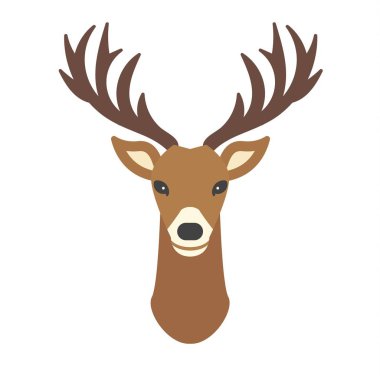 Karikatür geyik baş vektör hayvan