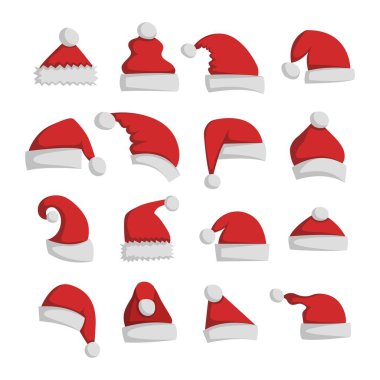 Noel Baba Noel şapka vektör çizim.