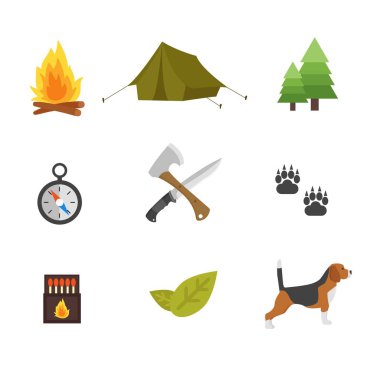 Avcılık sembolleri vektör set.