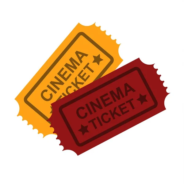 Bilhetes vetoriais de cinema em segundo plano —  Vetores de Stock