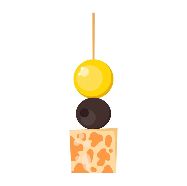 Canapé snacks vector illustratie. — Stockvector