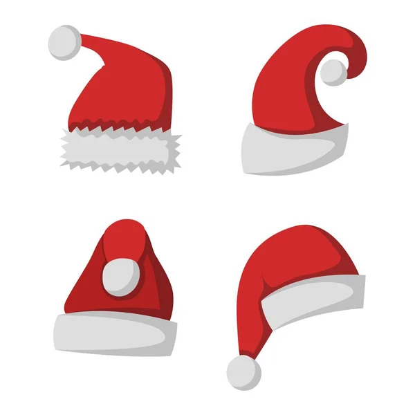 Santa Jul hatt vektorillustration. — Stock vektor