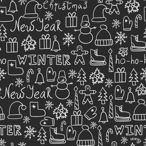 Doodles seamless pattern vector set. — Stock Vector