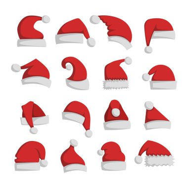 Noel Baba Noel şapka vektör çizim.