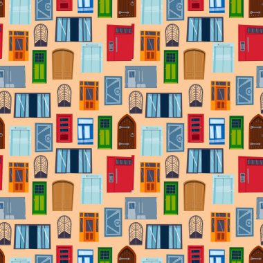 Farklı ev windows öğeleri vektör