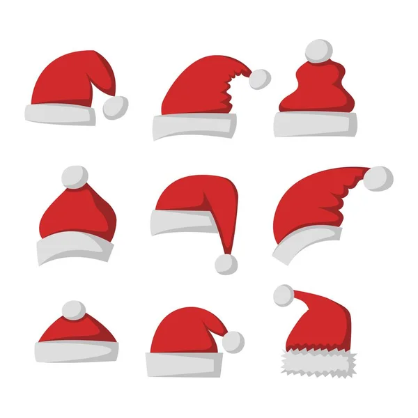Santa Jul hatt vektorillustration. — Stock vektor