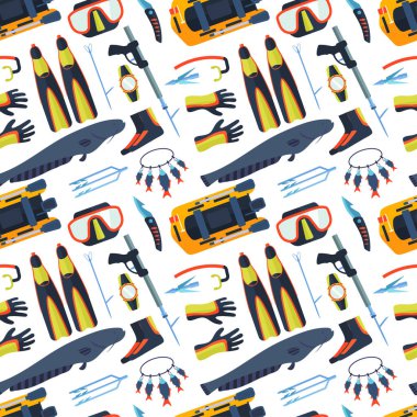 Balık avı vektör set.