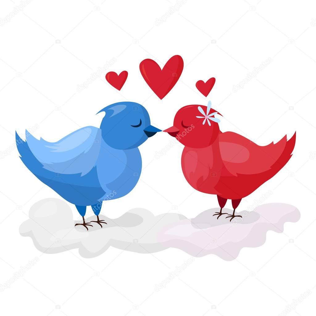心のベクトルを持つカップルのハト ストックベクター C Luplupme Gmail Com
