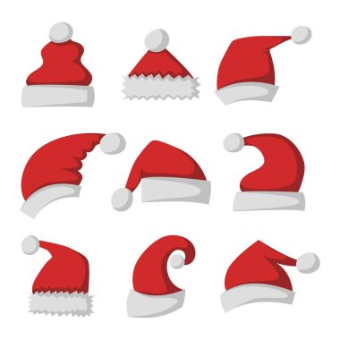 Noel Baba Noel şapka vektör çizim.