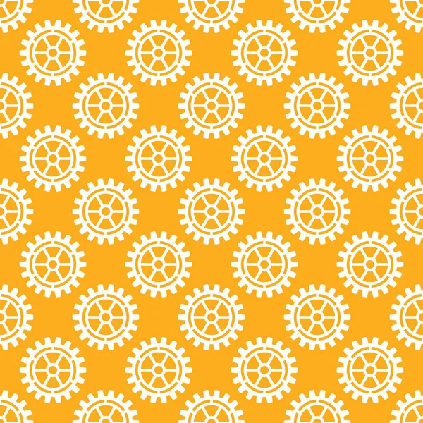Vector gears icons seamless patterns — Stock Vector