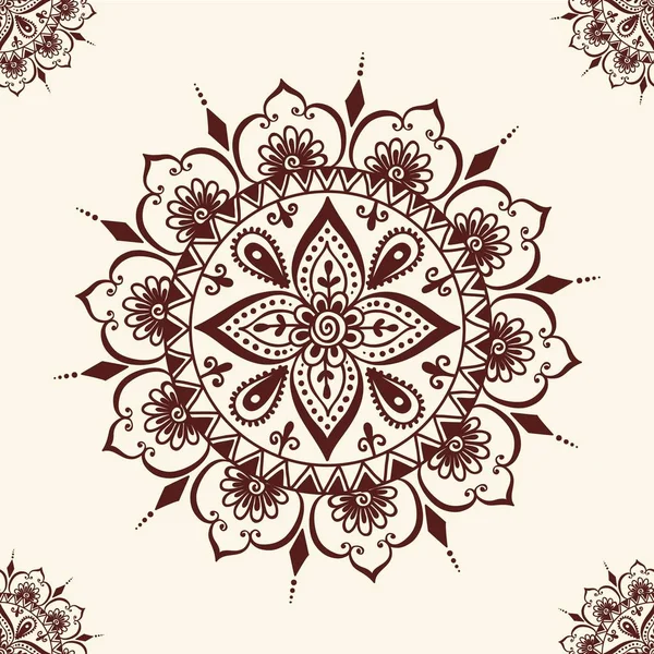 Mehendi ilustração padrão — Vetor de Stock