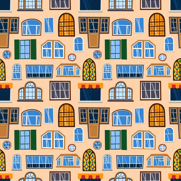 Different house windows vector elements
