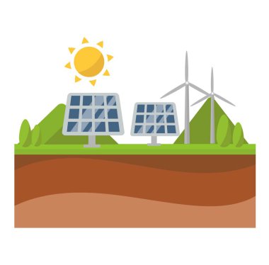 Güneş güneş enerjisi vektör