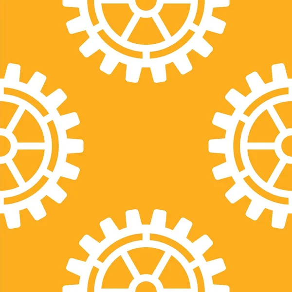 Vector gears icons seamless patterns — Stock Vector