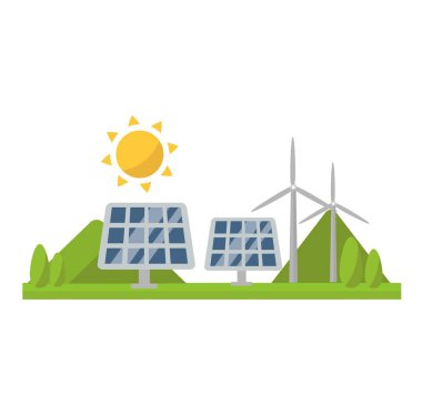 Güneş güneş enerjisi vektör