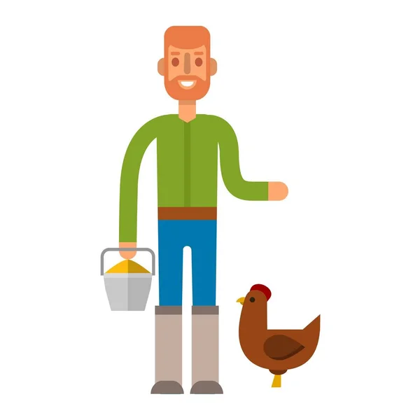 Illustration vectorielle des agriculteurs — Image vectorielle