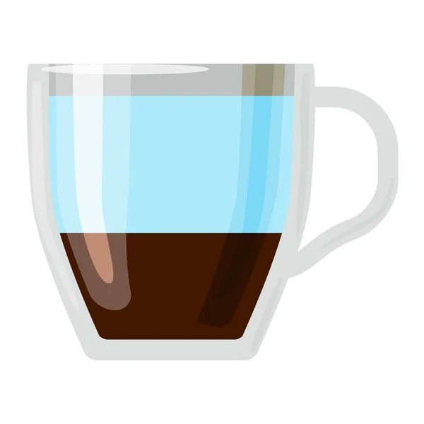 Kaffekoppar olika café dricker americano — Stock vektor