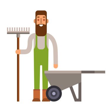 Çiftçiler illüstrasyon vektör