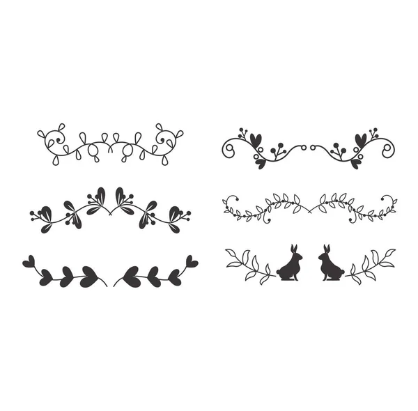 Декоративні вінтажні елементи Векторний набір ілюстрацій — стоковий вектор