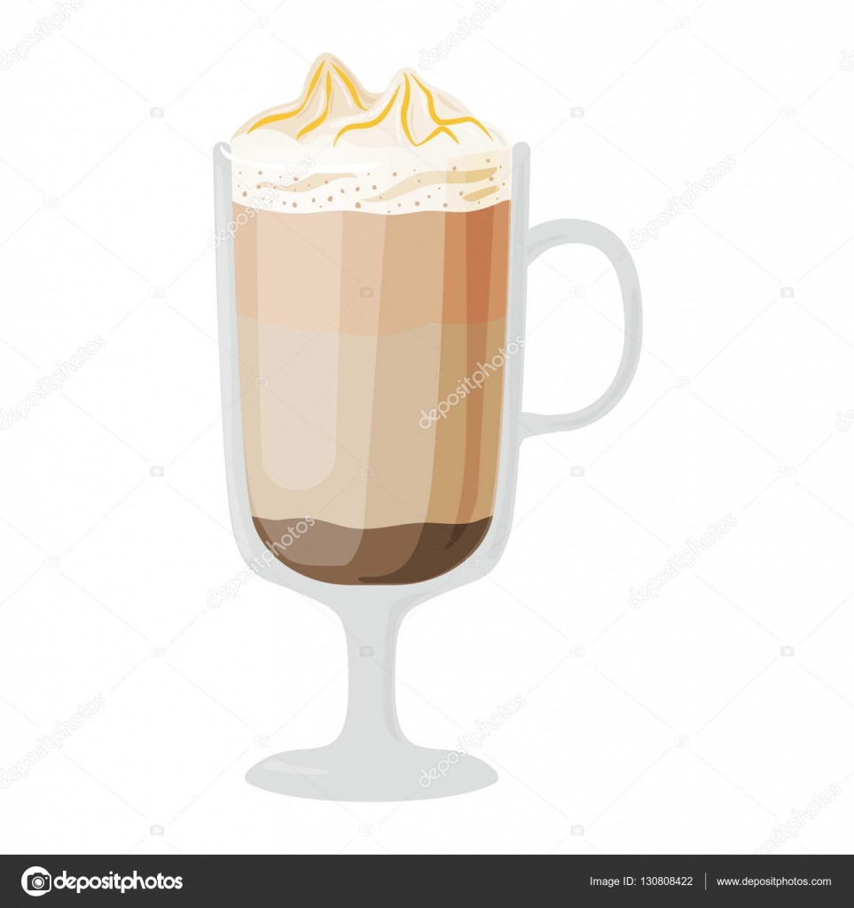 Kahve fincanları farklı Cafe mocha frappe içecekler — Stok Vektör