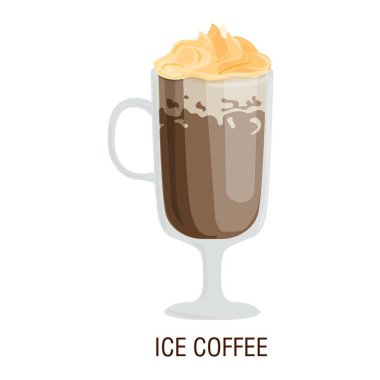 Kahve fincanları farklı kafe buz içecekler