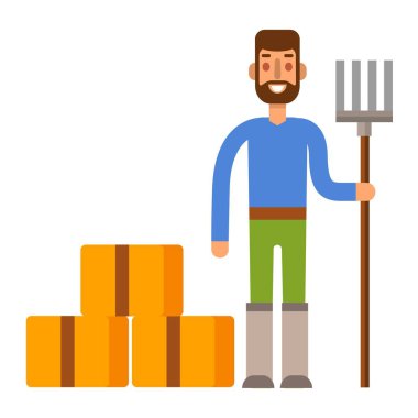 Çiftçiler illüstrasyon vektör