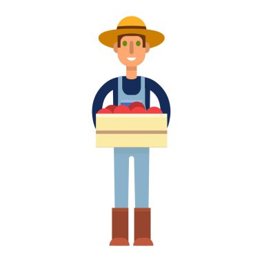 Bahçe hasat insanlar karakter vektör