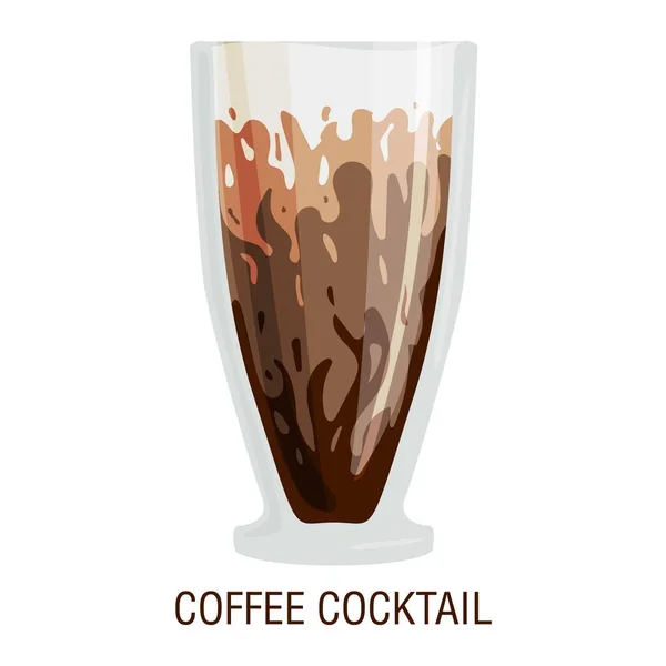 Tasses à café différentes boissons de café cocktail — Image vectorielle