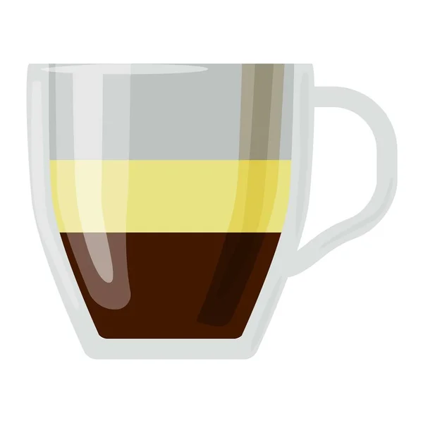 Kahve fincanları farklı kafe romano içecekler — Stok Vektör