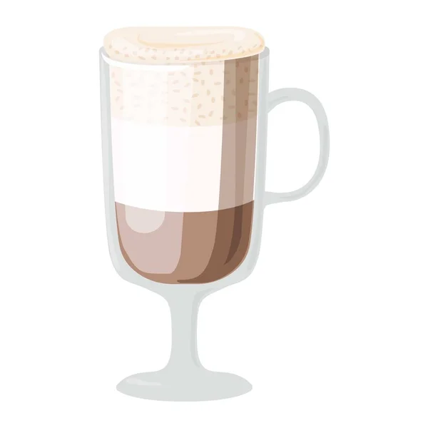 Kahve fincanları farklı Cafe latte içecekler — Stok Vektör