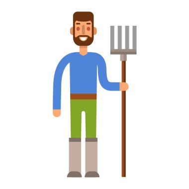 Çiftçiler illüstrasyon vektör