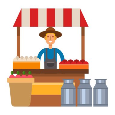 Çiftçiler illüstrasyon vektör