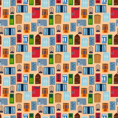 Farklı ev windows öğeleri vektör