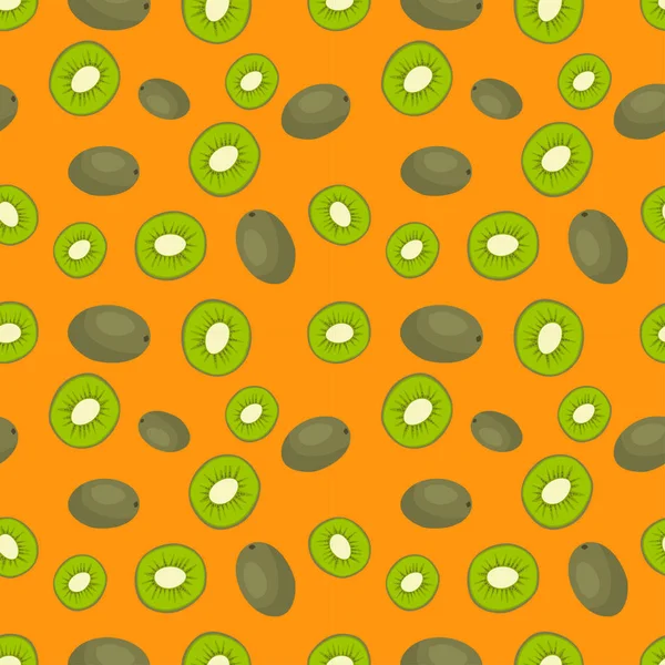 Frukt kiwi sömlösa mönster vektor — Stock vektor