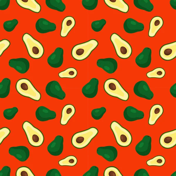 Frukter avokado sömlösa mönster vektor — Stock vektor
