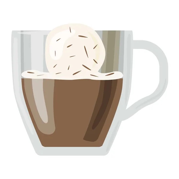 Kaffe koppar olika café drycker glace — Stock vektor