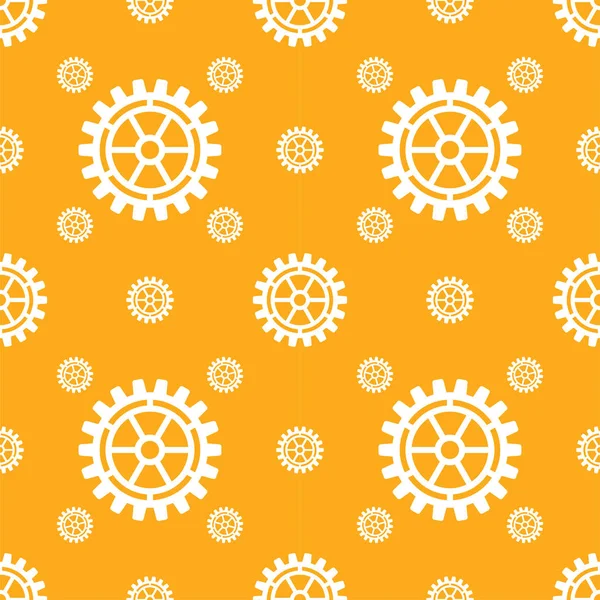 Vector gears icons seamless patterns — Stock Vector