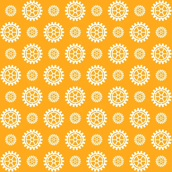 Vector gears icons seamless patterns — Stock Vector