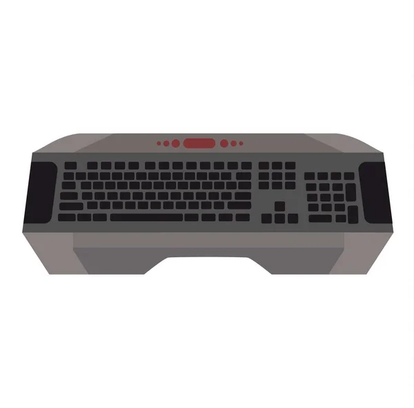 Ordenador teclado vector icono plano . — Vector de stock