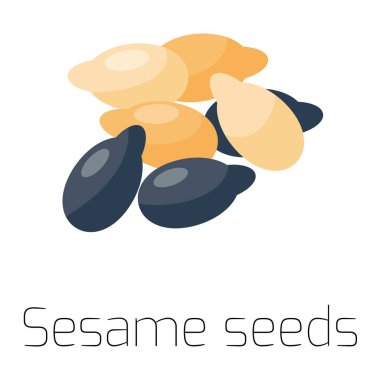 beyaz zemin üzerine susam. Makro