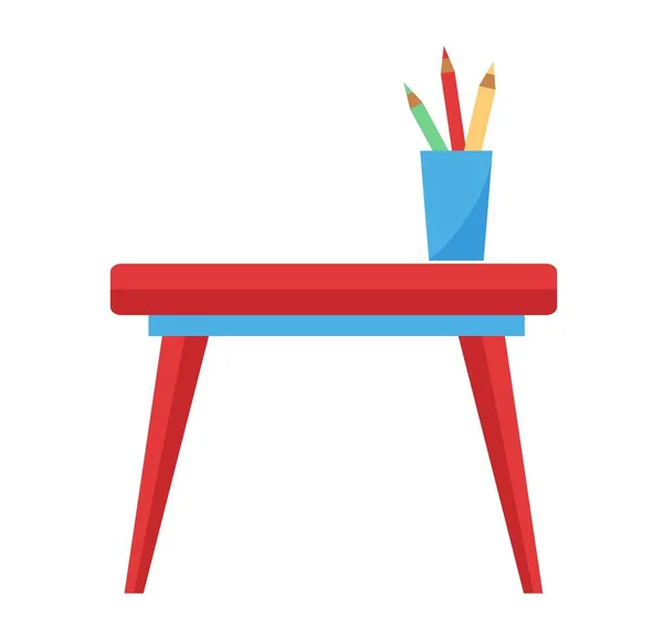 Mesa pequeña y colorida para niños pequeños . — Vector de stock