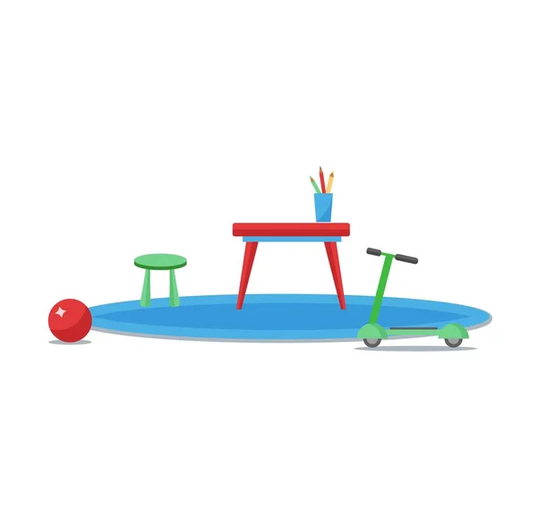 Mesa pequeña y colorida para niños pequeños . — Archivo Imágenes Vectoriales
