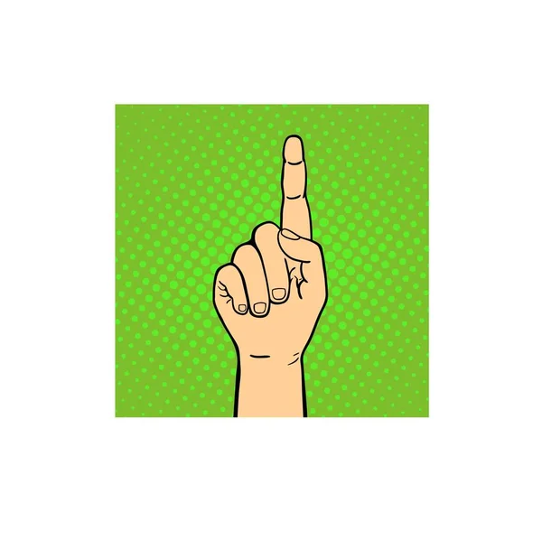 Hand pointing sign isolated on white background — Stock Vector