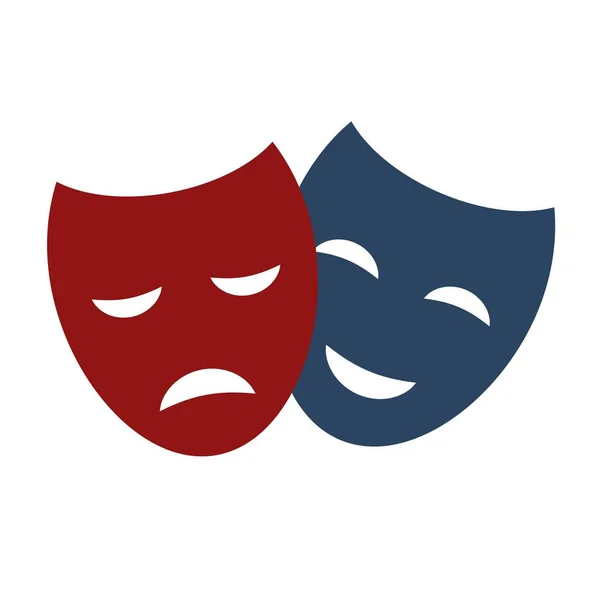 Theater maskers vector. — Stockvector